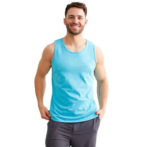 Tallas grandes por encargo de buena calidad Precio al por mayor 100% algodón Ropa de hombre Ropa de gimnasio Ropa de fitness Camiseta sin mangas - Product Image 1