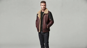 <b>Men</b> <b>Shearling</b> <b>Jacket</b> Winter Warm Faux Fur Collar Leather Style Casual Outdoor Zip Up <b>Jacket</b> Custom Manufacturer - Product Image 4