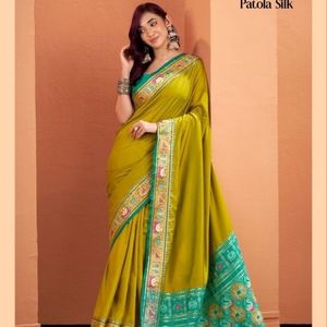 Sari en fausse fourrure Patola, tenue de fête ethnique traditionnelle pour femmes, séchage rapide, toutes saisons, ensemble de 6 pièces, fabricant en gros Aarika - Product Image 2