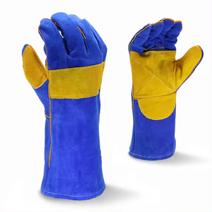 Guantes de Soldadura de Cuero Vacuno de Primera Calidad, Guantes de Soldador de Cuero Suave Antidesgaste, Guantes de Seguridad para Trabajo Industrial, Protección para las Manos - Product Image 1