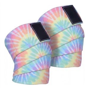 Bandes de compression élastiques Tie Dye pour le soutien en gym, bandes de genou pour l'haltérophilie, les squats et l'entraînement de force, en caoutchouc naturel et PVC - Product Image 1