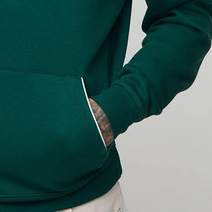 Wholesale OEM Custom Logo Embroidery Tall Regular Hoodie With Piping Breathable Cotton Blended Gym & Streetwear Hoodie For <b>Men</b> - Product Image 3