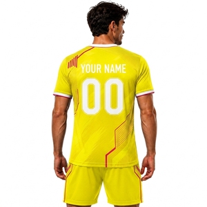 Camiseta de Fútbol Personalizada para Hombre, Estampado Geométrico por Transferencia Térmica, 100% Poliéster, Secado Rápido, Corte Regular, Manga Corta, Equipo Personalizado - Product Image 2