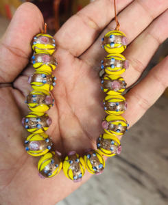 Perles de verre rondes de 14 mm, perles de verre soufflé pour la décoration, bijoux et artisanat DIY, perles vénitiennes pour gâteaux de mariage - Product Image 5