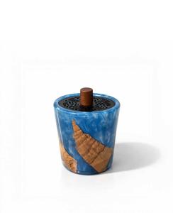 Quemador de Incienso Árabe de Madera Hecho a Mano por Bela Artisan, Recolector de Ceniza con Acabado Rojo Marmoleado, Aroma a Oud, Uso Aromático para Todas las Estaciones - Product Image 3