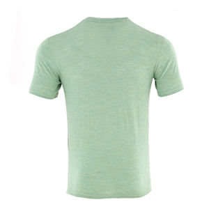 High Quality Green Merino <b>Wool</b> Mens V Neck Short Sleeve T <b>Shirt</b> Premium Casual Knitwear - Product Image 2