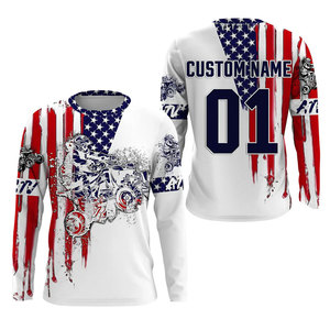 Jersey de Motocross Personalizado para Adultos, Camiseta de Manga Larga para Carreras de Descenso, Secado Rápido y Transpirable, Nombre del Equipo OEM - Product Image 6