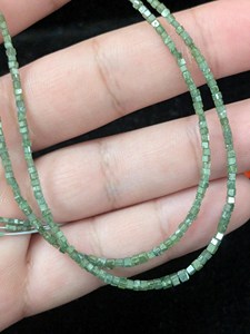 Cuentas de Diamante Verde Natural en Forma de Cubo, Calidad AAA+, Hilo de 14 Pulgadas, Cuentas de Diamante Verde Genuinas para la Fabricación de Joyería, Venta al Por Mayor - Product Image 5