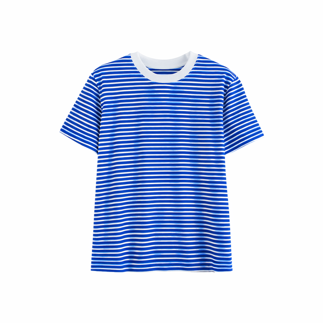 Blue White Striped T Shirt Unisex Casual Crew Neck Short Sleeve Summer Tee Soft Breathable Cotton Blend Streetwear Basic Fashion