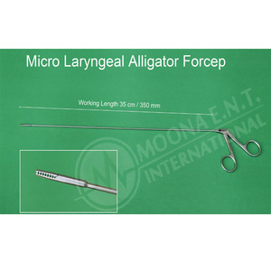 เครื่องมือผ่าตัดหู คอ จมูก ยี่ห้อ Moona E.N.T รุ่น Micro Laryngeal Alligator Forcep ความยาวใช้งาน 35 ซม. ได้รับการรับรองมาตรฐาน CE ระดับ Class I - Product Image 1