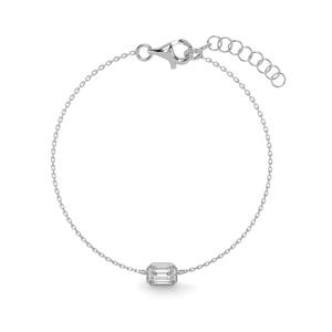 Pulsera Unisex de Oro Sólido de 18K con Diamante Cultivado en Laboratorio, Corte Esmeralda, 0.33CT, Claridad VVS2, Certificado IGI, Estilo Moderno, Simple y Lujoso para Bodas - Product Image 3