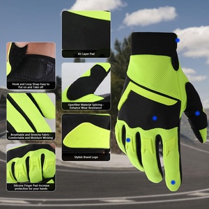 Guante de cuero sintético de Motocross personalizado de alta calidad superior de Venta caliente para hombres para deportes y actividades al aire libre - Product Image 3