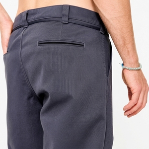 Pantalon décontracté pour homme à séchage rapide, gris foncé, taille élastique avec cordon de serrage et poches latérales, tissu Oxford respirant - Product Image 6