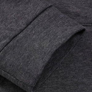 Sweat-shirt court à capuche pour femme, manches régulières, tricoté, couleur unie, fermeture éclair, respirant, décontracté, pour l'automne - Product Image 3