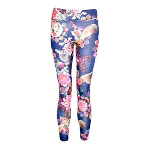 Mallas deportivas con estampado de alta elasticidad para mujer, mallas elásticas con estampado de sublimación a la moda para mujer para gimnasio y entrenamiento - Product Image 1