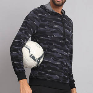 Sudaderas con estampado de camuflaje premium a buen precio para hombre, transpirables, personalizadas, básicas, de mezcla de algodón, en venta. - Product Image 5