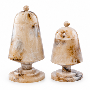 Quemador de Incienso de Resina con Efecto Mármol Crema y Tapa Decorativa, Set de Quemador de Aroma con Pedestal, Proveedor Mayorista - Product Image 1