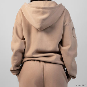 PERFECT INDUSTRY Women Hoodies Customized Logo Zipper Hoodies Casual Wear <b>Jumpers</b> Cotton Fleece Sweatshirts Tracksuits - Product Image 2