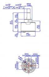 Cartucho de cerámica CAP0073 de 47mm de diámetro exterior para uso en baño/cocina Instalación atornillada 1 año de garantía - Product Image 3