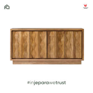 Buffet de luxe en acajou massif, credenza sur mesure pour projets hôteliers, villas et complexes hôteliers, Jepara OEM ODM - Product Image 4
