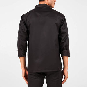 Chaquetas de Chef de Manga Larga, Uniformes de Cocina Transpirables para Restaurante, Uniformes de Chef de Manga Larga de Color Sólido en Poliéster y Algodón - Product Image 2