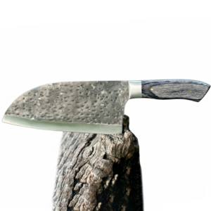 Cuchillo de Chef Chino Forjado a Mano MORTAL SAGA, Cuchillo Rústico de Acero al Carbono con Mango de Madera Natural, para Supervivencia y Camping, Garantía de 3 Años - Product Image 4