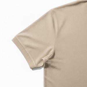 Camiseta de Manga Corta para Hombre, Color Beige, 100% Algodón, Corte Regular, Tejido de Punto, Color Sólido, Estilo Casual, Logotipo Frontal - Product Image 3