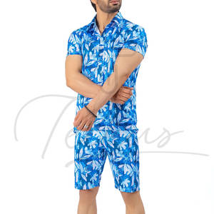 Conjunto de Dos Piezas de Verano 2026 de Alta Calidad, Corte Regular, Shorts de Playa para Hombre y Camisa Casual con Estampado Completo, Traje de Playa Transpirable - Product Image 6
