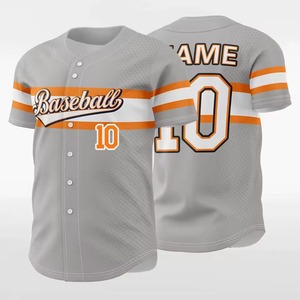 Maillot de baseball personnalisé sublimé avec nom d'équipe, 10 maillots à manches courtes pour hommes, en polyester respirant, toutes saisons, coupe classique - Product Image 1