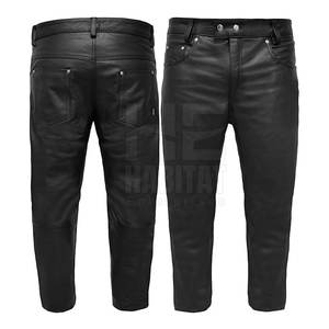 Pantalones de cuero para hombre de corte clásico, de alta calidad, cuero genuino suave, cómodos y modernos. - Product Image 2
