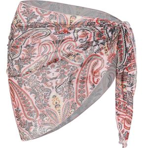 Custom Plus Size Women's Boho Beach Cover-Up Halter Neck Floral Mesh Sheer Chiffon <b>Bikini</b> Wrap Skirt Summer Swimwear - Product Image 1
