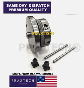 หัวจับเครื่องกลึงแบบ 3 ขา ขนาด 65 มม. พร้อมแผ่นรองหลังและน็อตตัวที อุปกรณ์เสริมสำหรับเครื่องกัด - Product Image 5