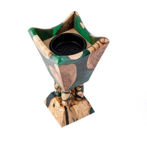 New Arrival Handcrafted Natural Wooden Epoxy Resin Bakhoor Burner Shaped Traditional Charcoal <b>Cone</b> Resin <b>Incense</b> Religious - Product Image 5