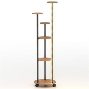 6 Tier Smart Plant <b>Stand</b> with RGB Light Strip & Remote <b>Control</b> Smart APP for Home Decor Natural Color Smart Pots & Planters - Product Image 3