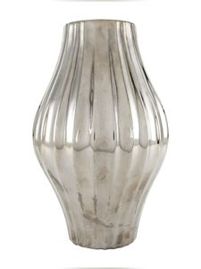 Jarrón de flores de aluminio fundido a mano con acabado plateado, decoración para el hogar, suministros para eventos, jarrones y macetas duraderos. - Product Image 1