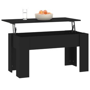 Tavolino nero in legno ingegnerizzato 39.8 "x 19.3" x 20.5 "dimensioni - Product Image 4