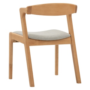Solid Malaysian Oak Contemporary <b>Dining</b> Chair <b>Armchair</b> Curved Backrest for <b>Dining</b> Room Hospitality <b>Dining</b> Room Home Furniture - Product Image 4