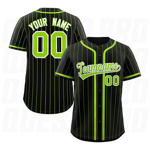 Custom Girls <b>Baseball</b> Uniform Set Button Front Pinstripe Polyester Jersey Embroidered <b>Baseball</b> Team Sportswear Blank <b>Baseball</b> - Product Image 4