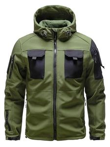 Chaquetas de Forro Polar para Hombre, Estilo Bomber, con Capucha y Cierre de Cremallera, Ligeras y Transpirables, para Invierno, Moda Urbana, Venta al Por Mayor - Product Image 3