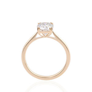 AU 585 Gold Plated D Color <b>Cushion</b> Cut Lab Grown Diamond Vintage Engagement <b>Ring</b> IGI Certified Gift Party <b>Wedding</b> Anniversary - Product Image 2