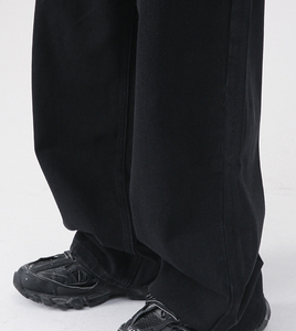 Pantalones vaqueros anchos de mezclilla azul oscuro 100% algodón lavado, estilo urbano, talla grande para hombre, venta al por mayor - Product Image 6