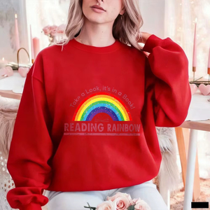 Sweat-shirt à capuche professionnel pour femmes, nouvelle qualité, motif arc-en-ciel, cadeau pour les amoureuses des livres, sweat-shirt amusant sur le thème des livres, logo personnalisé, dernier design - Product Image 6