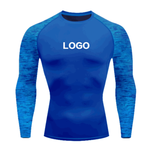 Proveedor Directo de Fábrica: Rash Guard MMA para Hombre, Rash Guards Personalizados Antibacterianos y Transpirables de Spandex/Poliéster - Product Image 1