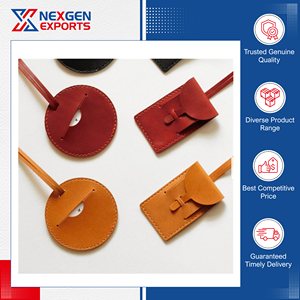 Étiquettes de bagages de voyage en cuir PU de style vintage, de qualité exceptionnelle, vendues dans le monde entier, provenant d'un fabricant et exportateur indien. - Product Image 4