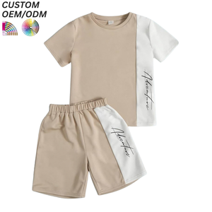 Conjunto de Ropa Casual para Niños, Traje de Verano para Niños, Camiseta con Estampado Animal 100% Algodón, Pantalones Cortos, Soporte OEM/ODM para Producción al por Mayor - Product Image 4