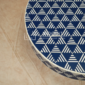 Mesa de Centro Moderna con Base de Metal Dorado, Redonda, de Mármol, de Alta Calidad, Tamaño Personalizable, Elegante y Portátil - Product Image 2