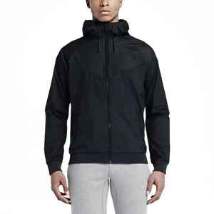 Men's Hooded Color Blocking Racer Jacket Windproof Polyester Casual Autumn Wear Regular Fit Pullover Style - Product Image 3