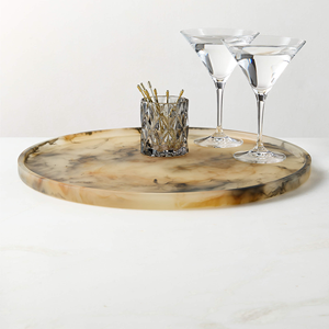 Bandeja de Servicio de Resina Beige Ecológica de Lujo, Apta para Lavavajillas, Grado Deluxe, Logotipo Personalizado, Acabado Pulido, Estilo Americano - Product Image 6