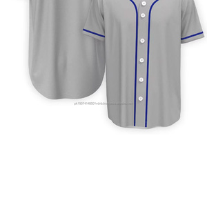 Camiseta Deportiva de Béisbol de Manga Corta con Cuello en V, Personalizable con Botones, 100% Poliéster, Transpirable, de Secado Rápido y Ligera, en Oferta - Product Image 4