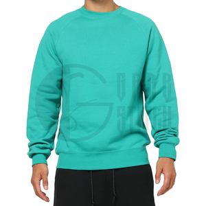 Sweat-shirt à col rond pour homme, mélange de coton, pull décontracté uni, haut en molleton à manches longues, streetwear, confortable à porter - Product Image 3